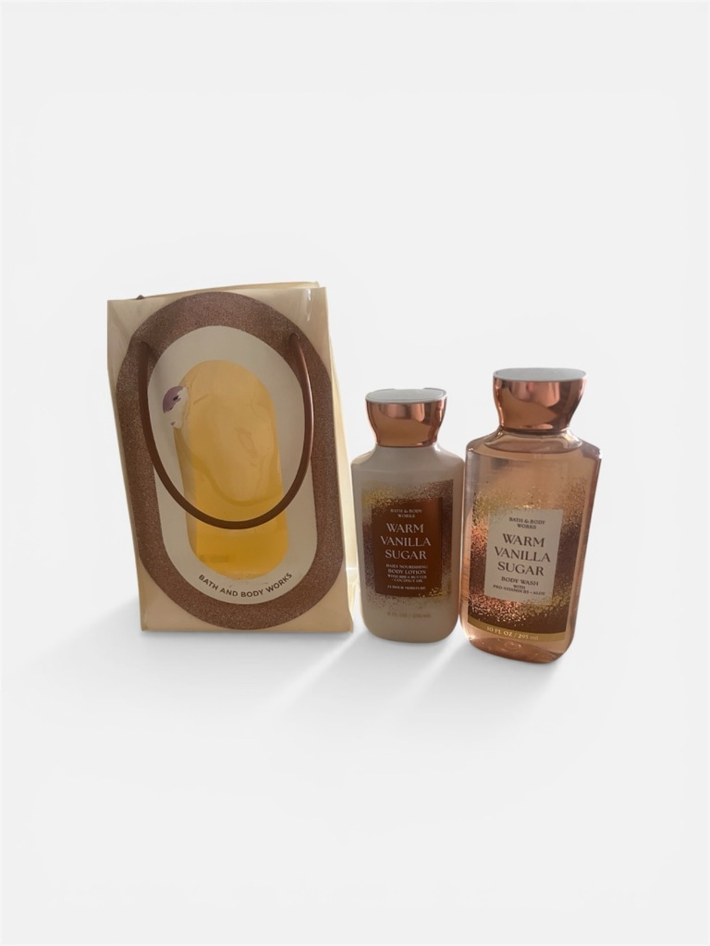 Bath & Body Works Warm Vanilla Sugar Set - Brown/Gold